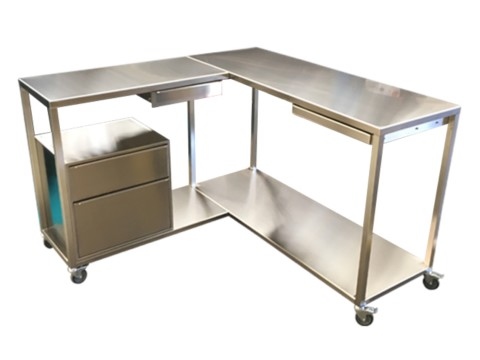 Meuble inox d'angle